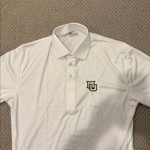 Collars & Co Mens Short Sleeve Dress Collar Polo with Marquette University logo